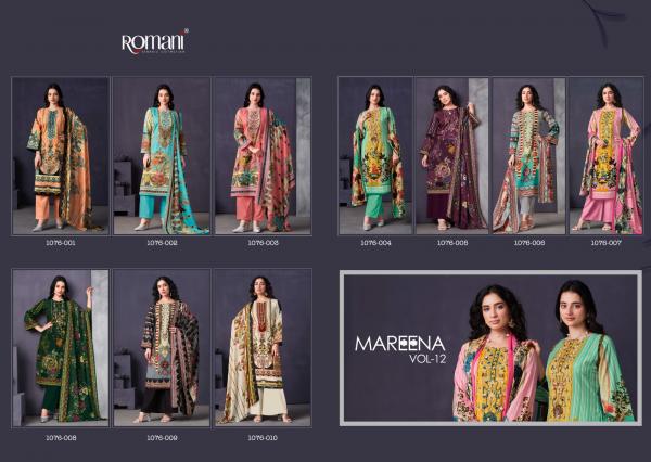 Romani Mareena Vol 12 Regular Cotton Designer Dress Material Collection